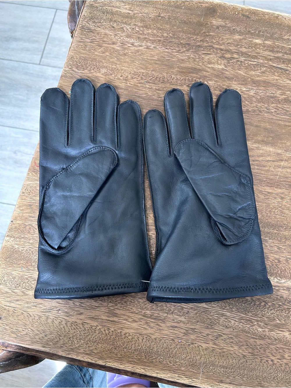 NWOT Logistik Unicorp Men’s Black Leather Gloves Genuine Leather Winter Gloves